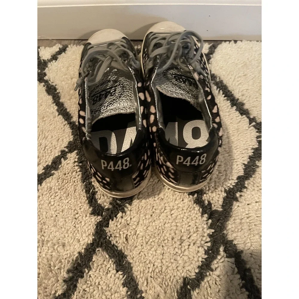 P448 John Sneakers  Spotted Calf Hair W Silver Accent  Size 41
